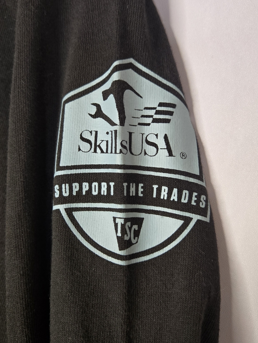Carhartt Womens Size L Heavy Weight L/Sl Black Graphic "Support the Trades" Tee - Picture 5 of 10